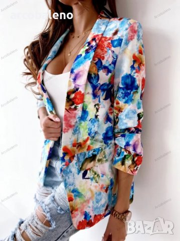 Модно пролетно палто с принт Ежедневен малък костюм, 5цвята - 023, снимка 6 - Сака - 39988653