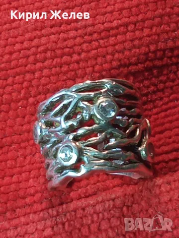 ШИКОЗЕН АЖУРЕН РЕГУЛИРУЕМ СКЪПОЦЕНЕН СРЕБЪРЕН ПРЪСТЕН СРЕБРО 925 с ФАСЕТИРАНИ БЛЕСТЯЩИ ЦИРКОНИ 49936, снимка 15 - Пръстени - 49294785