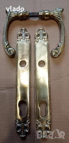 Барокови дръжки за врати - масивен бронз с орнаменти - ПРОМО