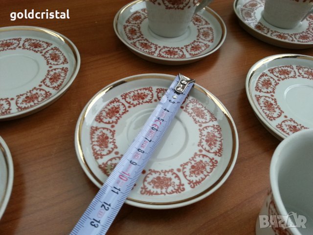 Стар български порцелан сервиз за кафе , снимка 7 - Антикварни и старинни предмети - 40957826