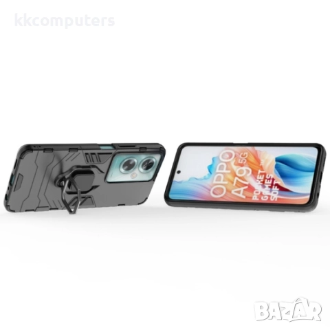OPPO A79 5G Удароустойчив PC + TPU Finger Ring Калъф и Протектор, снимка 2 - Калъфи, кейсове - 52057116