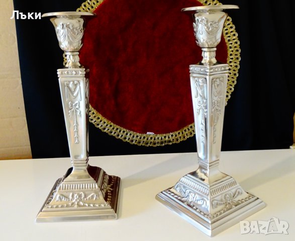 Посребрен свещник,глава на Овен,барок,590 гр. 