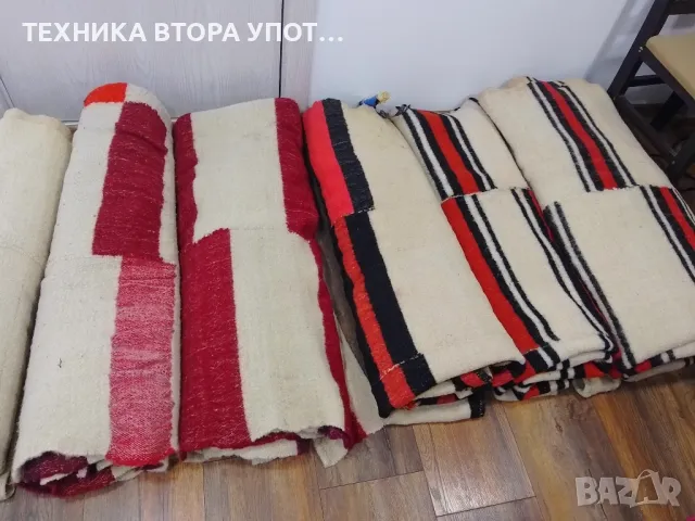 вълнени тъкани одеала / завивки / черги старинни , снимка 7 - Антикварни и старинни предмети - 49772263