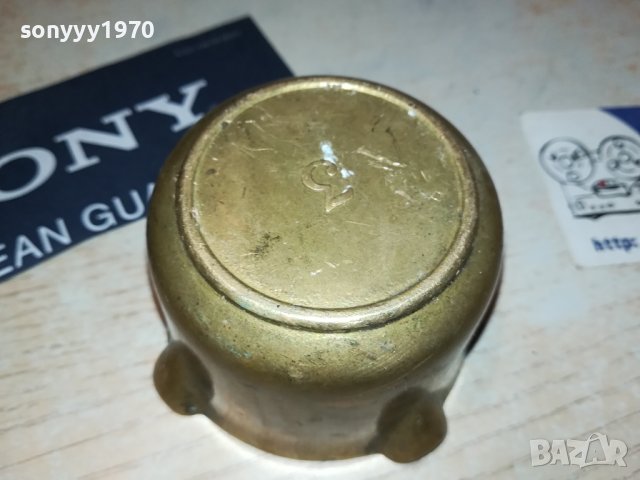 мед месингов пепелник 9х5см 2906231253, снимка 6 - Антикварни и старинни предмети - 41393031