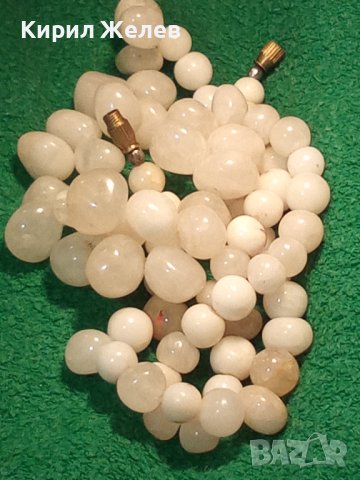 АРТ КОЛИЕ от МЛЕЧЕН БЯЛ КВАРЦ ПОЛУСКЪПОЦЕНЕН КАМЪК РЪЧНО НАНИЗАНО 16561, снимка 4 - Колиета, медальони, синджири - 30691365