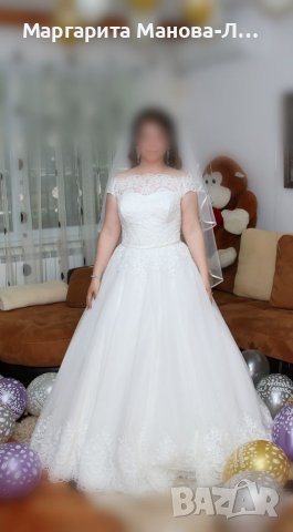 Сватбена рокля цвят Ivory, снимка 1