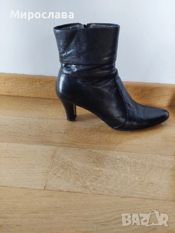 Боти черни немски естествена кожа , снимка 3 - Дамски боти - 52490139