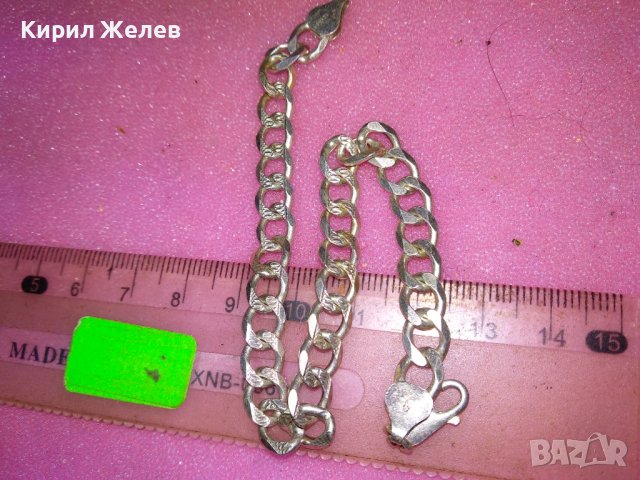 СТИЛНО ОРНАМЕНТИРАНА СРЕБЪРНА ГРИВНА СРЕБРО 925 ВИНТИДЖ ПЛЕТКА РЪЧНА БИЖУТЕРСКА ИЗРАБОТКА 43285, снимка 7 - Гривни - 44315418