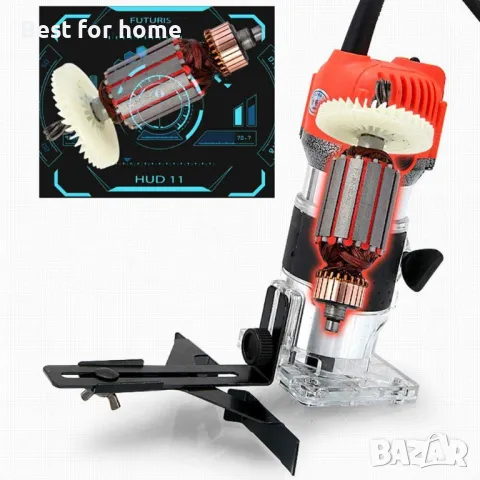 Челна фреза за дърво 6 мм от PWT 800W, снимка 3 - Циркуляри - 48488359