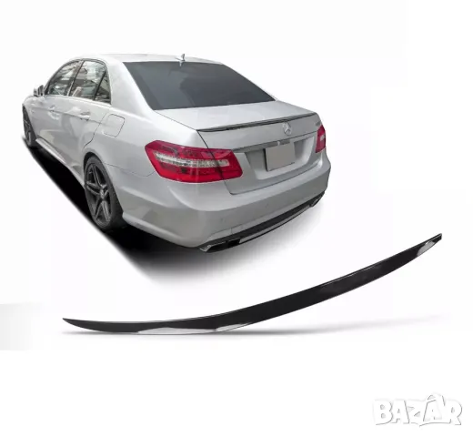 Лип спойлер заден черен пиано лак подходящ за Mercedes-Benz E-class W212 sedan (2009-2016), снимка 2 - Аксесоари и консумативи - 47363346