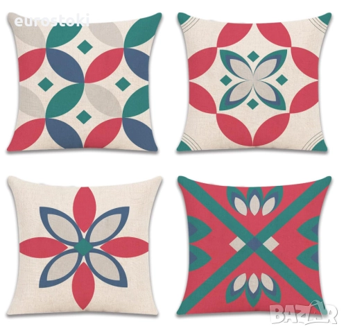 Wakasena Комплект калъфки за възглавници 4 бр. 45 x 45 см, снимка 9 - Спално бельо - 46043650