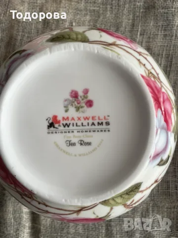 Порцеланов комплект Fine Bone China-Tea Rose, снимка 4 - Антикварни и старинни предмети - 55862332