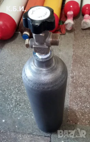 Продавам - 1- един брой метална бутилка - 2,67L - на - 210 BAR - АТМОСФЕРИ работно налягане, снимка 4 - Въздушно оръжие - 56049353