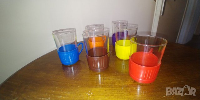 6 бр йенски чаши за чай с цветни поставки, снимка 8 - Чаши - 39897553