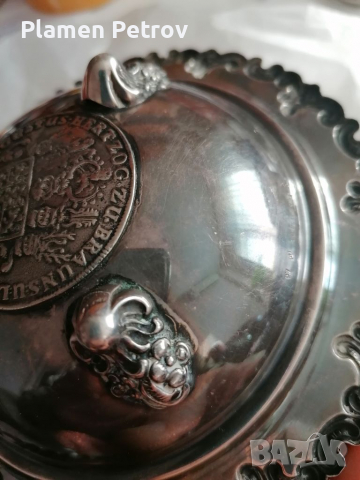 Сребърна чиния , снимка 8 - Антикварни и старинни предмети - 36247558