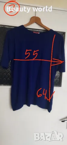 Синя блуза хл-2 хл, снимка 7 - Тениски - 47971349