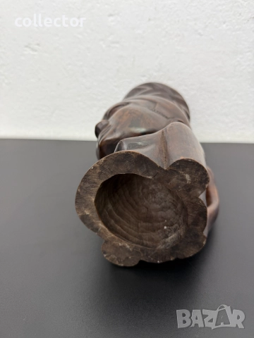 Ръчно резбована купа / халба от Куба. №7419, снимка 8 - Антикварни и старинни предмети - 51918621