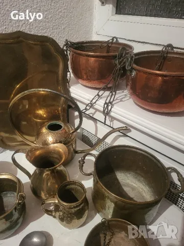 Стари брозови, бакърени, антични съдове за декорация, снимка 3 - Декорация за дома - 49202394