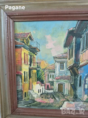 Пейзаж масло - Старият град , снимка 4 - Картини - 56140683