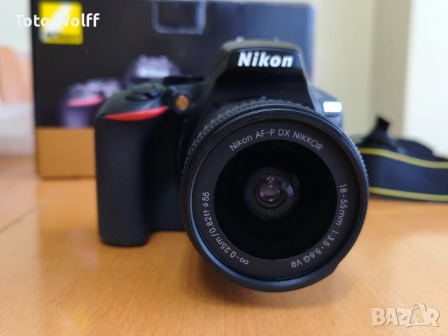 Фотоапарат Nikon D5600 + AF-P DX NIKKOR 18-55mm f/3.5-5.6G VR, снимка 5 - Фотоапарати - 52798481