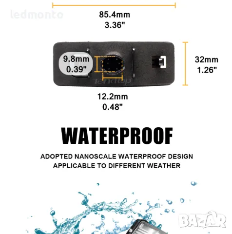 LED Светлини за Заден Номер за Toyota Prius, RAV4, Lexus CT200h, Scion, снимка 5 - Части - 49564195