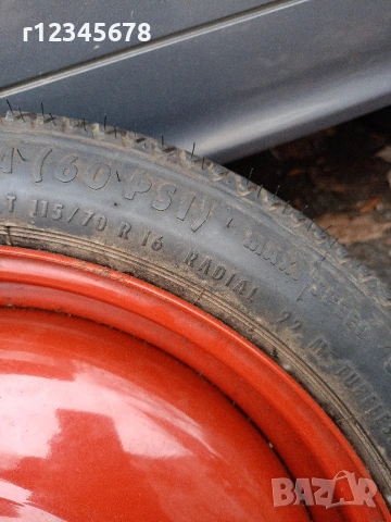 Резервна гума за Опел Мерива Б , снимка 3 - Гуми и джанти - 53716184