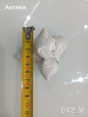 Стара порцеланова фигура с котета , снимка 10 - Декорация за дома - 52661356
