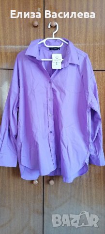 Продавам нова лилава дамска риза, снимка 3 - Ризи - 41765526