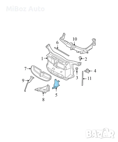 Рамка държач радиатор БМВ Е90 91 BMW, снимка 2 - Части - 50542298