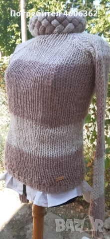 ръчно изплетен пуловер , снимка 3 - Жилетки - 51855480