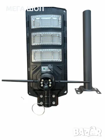 Интелигентна 2 в 1 улична соларна лампа с вградена 5MP камера – 1800W мощност, 360° покритие, снимка 5 - Външни лампи - 50363567