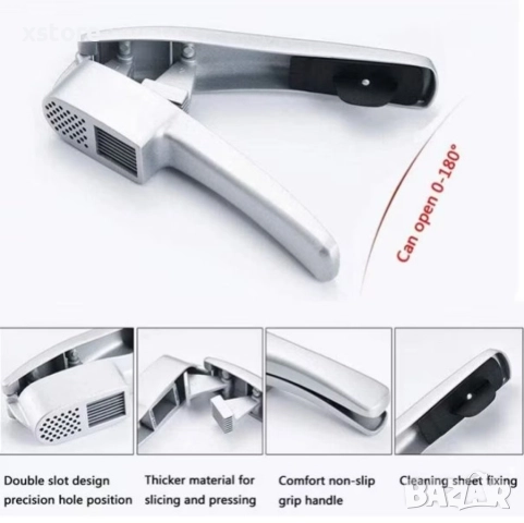 Преса за чесън Shik, Слайсър, 2 в 1, снимка 5 - Други стоки за дома - 52699617