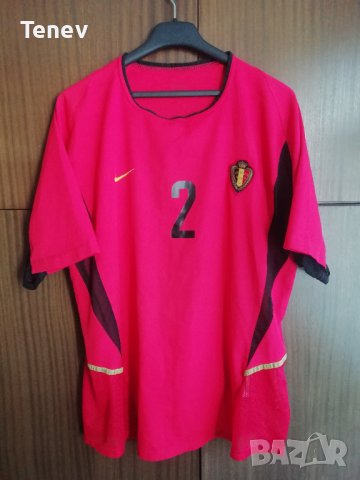 Белгия Ерик Дефландре #2 мачова оригинална Nike Belgium Eric Deflandre тениска фланелка 