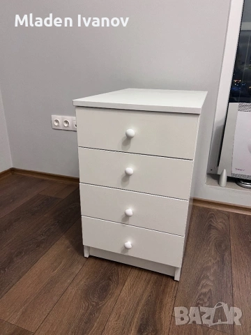 Бял контейнер ПДЧ 4 чекмеджета, снимка 2 - Шкафове - 53575521