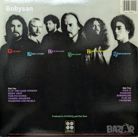 KANSAS VINYL CONFESSIONS1982'USA, снимка 2 - Грамофонни плочи - 50869133