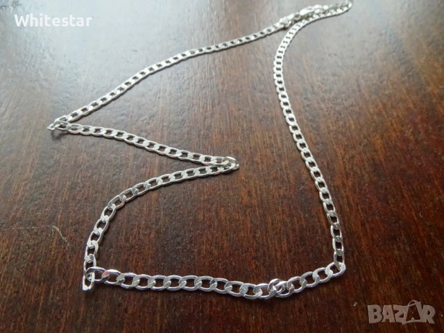 Посребрен мъжки ланец