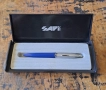 химикалка Сапи Sapi сребро със синьо Италия в кутия, снимка 1