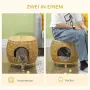 Котешка пещера Pawhut, изработена от воден зюмбюл, снимка 9