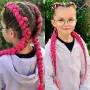 Боксьорски Плитки Box braids Детски прически Опашки Бохо Туистъри Ариел Къдрици Афро Канекалон , снимка 1