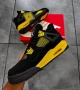 Air Jordan 4 Retro Black/Yellow мъжки маратонки , снимка 5