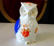 Японска порцеланова фигура Бухал,злато,кобалт. , снимка 1