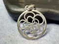 АЖУРЕН ФЛОРАЛЕН СРЕБЪРЕН МЕДАЛЬОН СРЕБРО СРЕБРО 925 ДИЗАЙНЕРСКО АРТ БИЖУ 28816, снимка 5