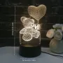 Нова LED 3D лампа Мече с балон сърце, снимка 2