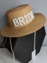 Bride / булка сламена шапка, снимка 3