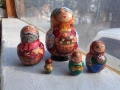 Невероятна стара руска матрьошка баба дядо и внучета , снимка 2