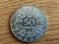 Австрия 50 шилинга 1970 СРЕБРО, снимка 2