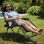 Сгъваем градински шезлонг Zero Gravity - ефект на нулева гравитация за максимален релакс, снимка 2