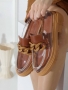 Равни обувки - прозрачен силикон с кафяво - SL1