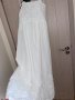 Нова бяла лятна парти коктейлна  елегантна дълга рокля декорация 3D 3Д  Reserved памук полиестер , снимка 2