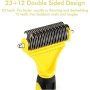 Двуредов Гребен с Въртящи Метални Зъбци Pet Dematting Comb, снимка 3